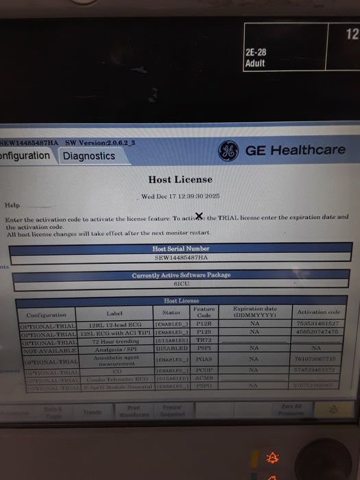 GE Healthcare Carescape B650 Critical Care Patient Monitor