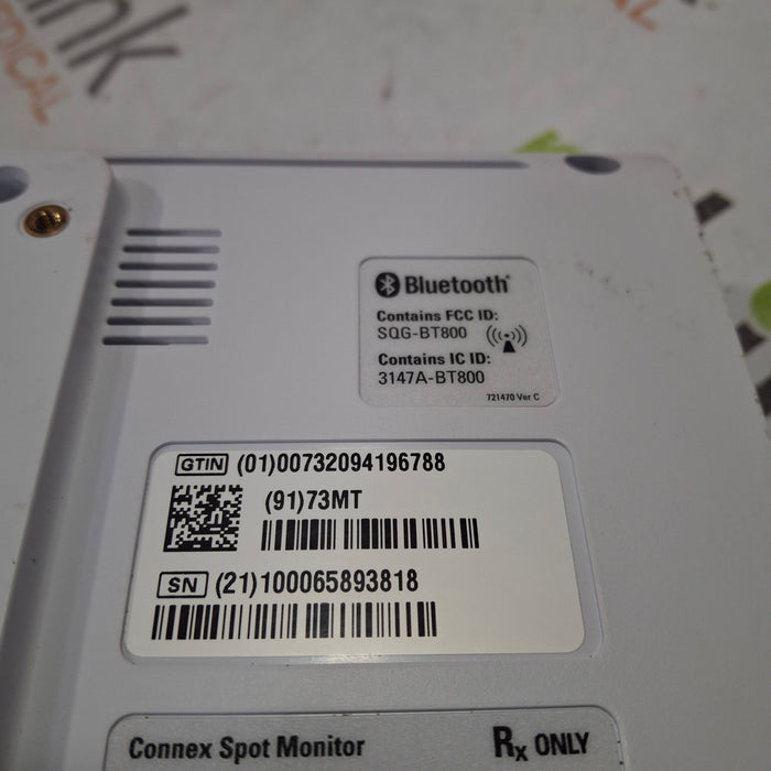 Welch Allyn Connex 73MT Spot Bluetooth - Masimo SpO2, SureTemp Monitor