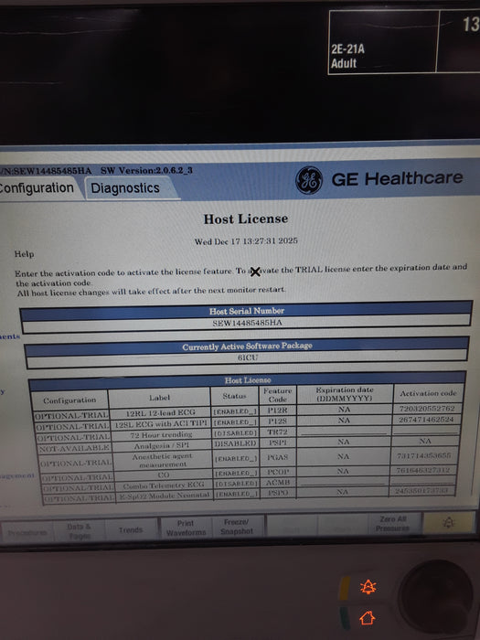 GE Healthcare Carescape B650 Critical Care Patient Monitor