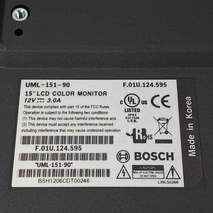 Bosch UML-151-90 15" LCD Monitor