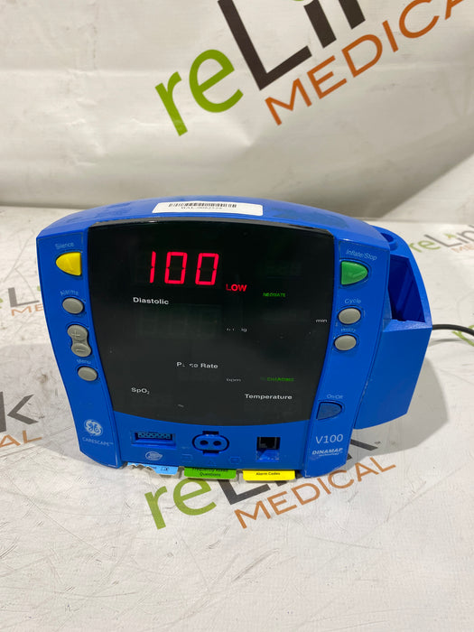 GE Healthcare Dinamap V100 - NIBP, SpO2, Temp Vital Signs Monitor
