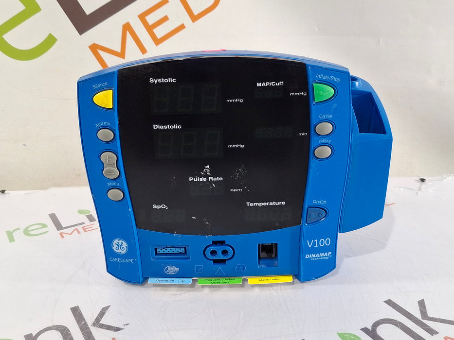 GE Healthcare Dinamap V100 - NIBP, SpO2, Temp Vital Signs Monitor