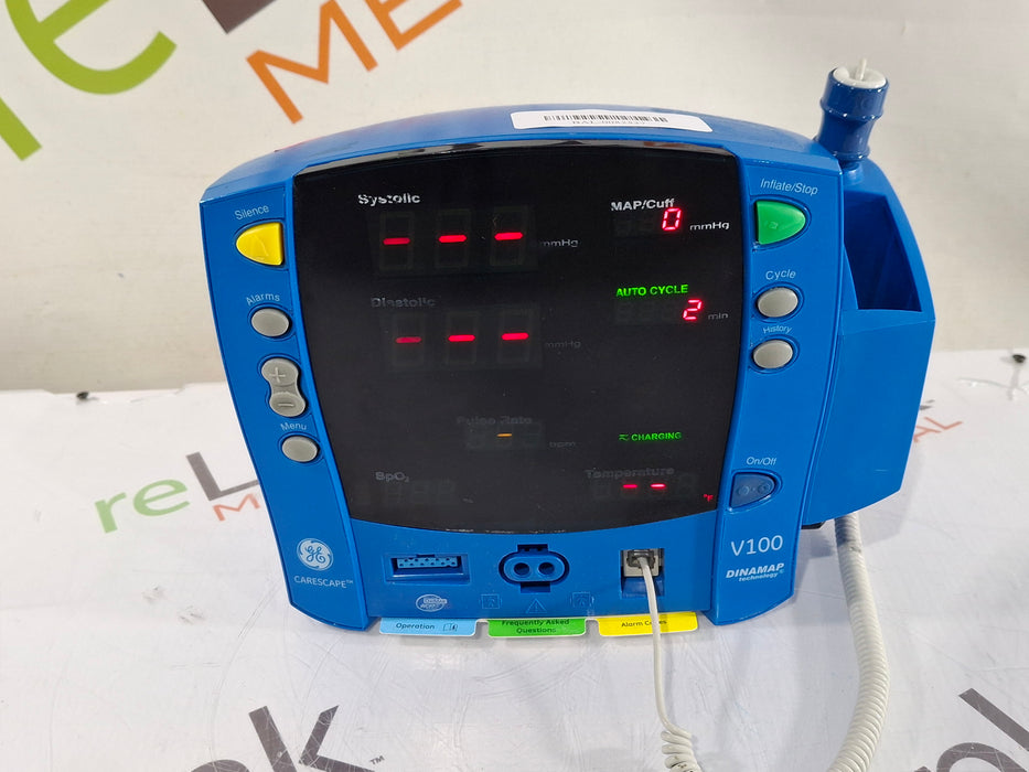 GE Healthcare Dinamap V100 - NIBP, SpO2, Temp Vital Signs Monitor