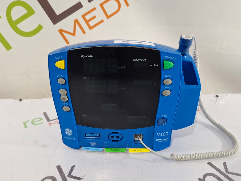GE Healthcare Dinamap V100 - NIBP, SpO2, Temp Vital Signs Monitor