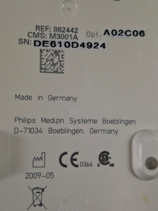 Philips M3001A-A02C06 OxiMax SpO2, NIBP, ECG, Temp, IBP MMS Module