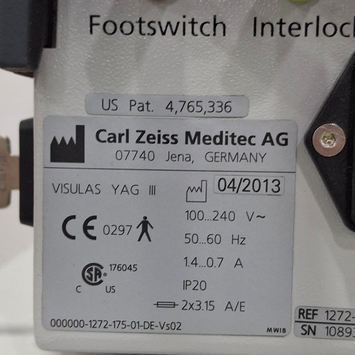 Carl Zeiss Visulas Yag III Ophthalmic Laser System