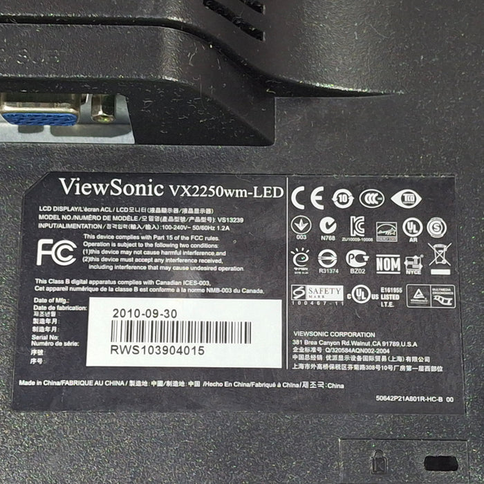 ViewSonic VX2250wm-LED 22" Monitor