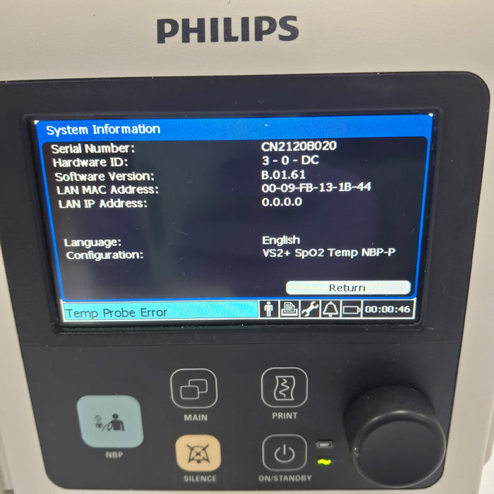 Philips SureSigns VS2+ Vital Signs Monitor