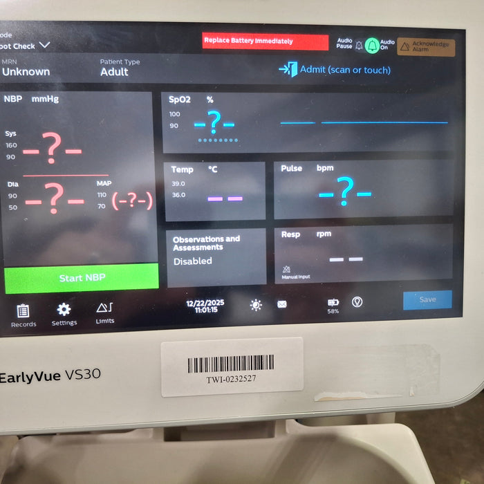 Philips EarlyVue VS30 Vital Signs Monitor