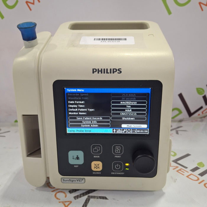 Philips SureSigns VS2+ Vital Signs Monitor