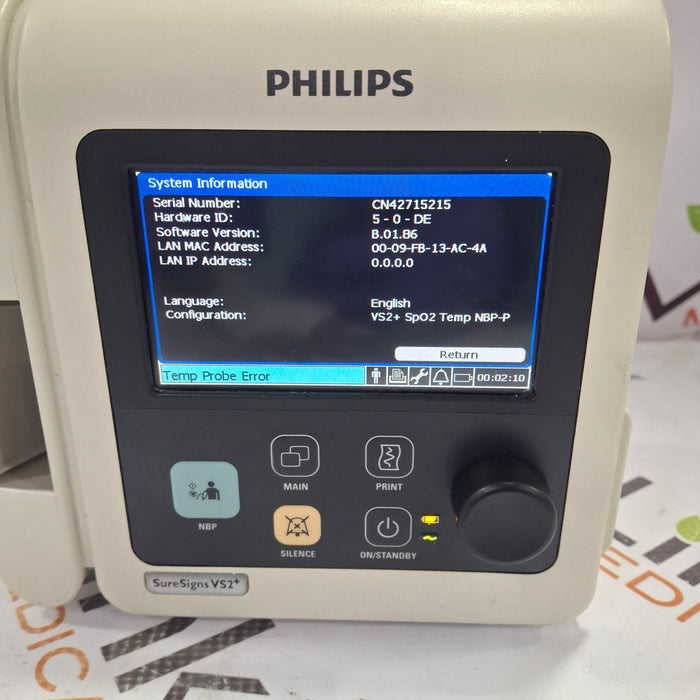 Philips SureSigns VS2+ Vital Signs Monitor