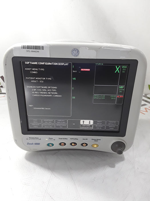GE Healthcare Dash 4000 - GE/Nellcor SpO2 Patient Monitor