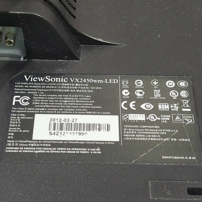 ViewSonic VX2450wm-LED 24" Monitor