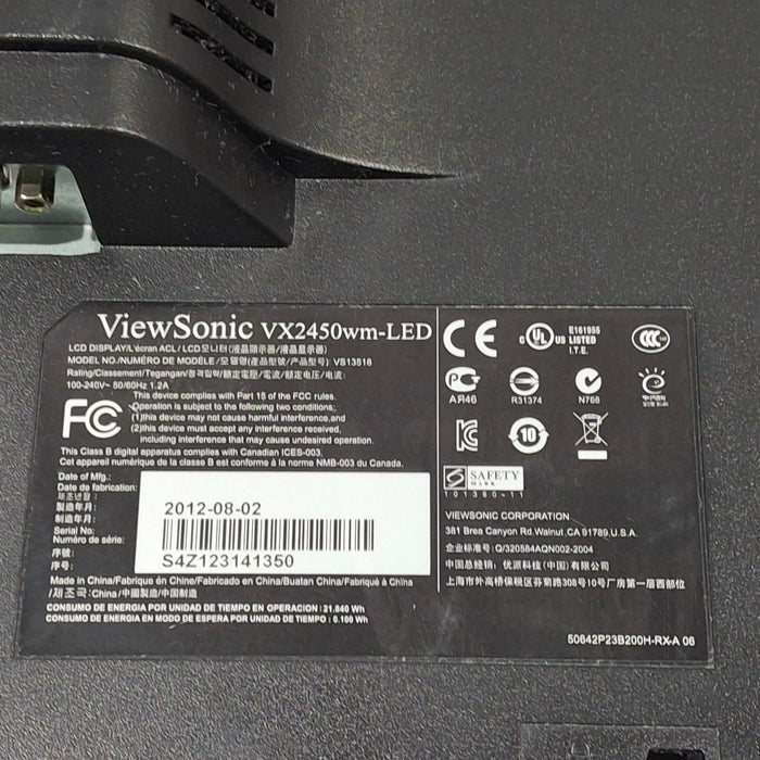 ViewSonic VX2450wm-LED 24" Monitor