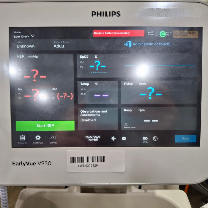 Philips EarlyVue VS30 Vital Signs Monitor