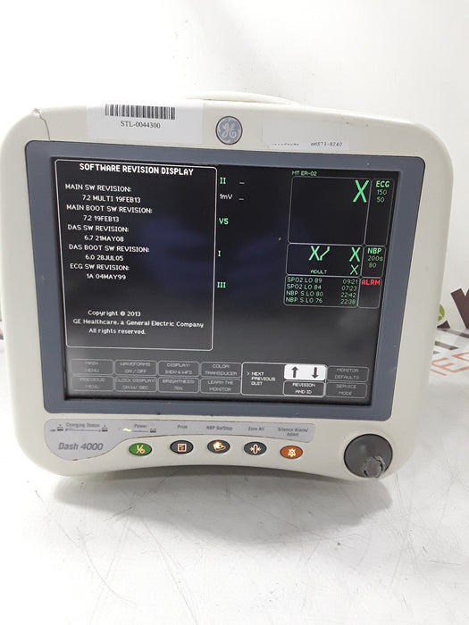GE Healthcare Dash 4000 - GE/Nellcor SpO2 Patient Monitor