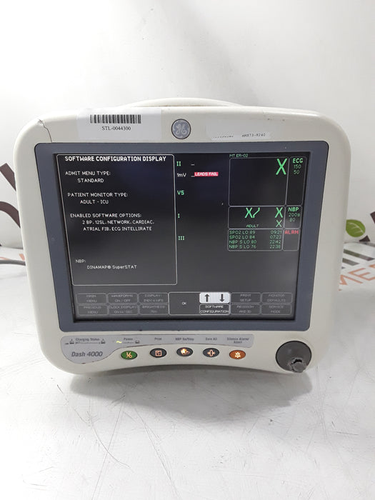GE Healthcare Dash 4000 - GE/Nellcor SpO2 Patient Monitor