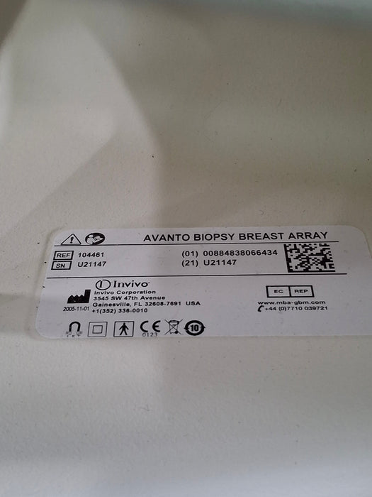 Invivo MDE Avanto Biopsy Breast Array 1.5T 104461 MRI Coil
