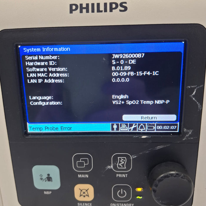 Philips SureSigns VS2+ Vital Signs Monitor
