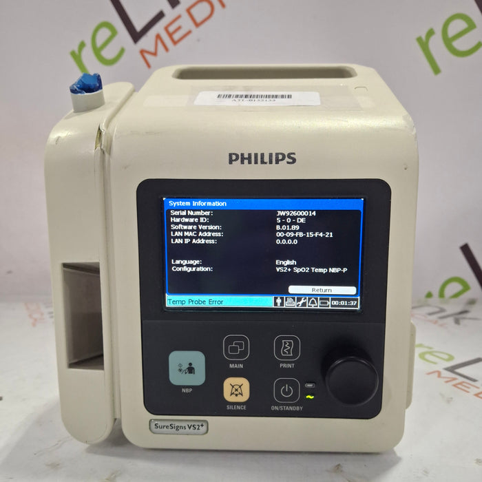 Philips SureSigns VS2+ Vital Signs Monitor