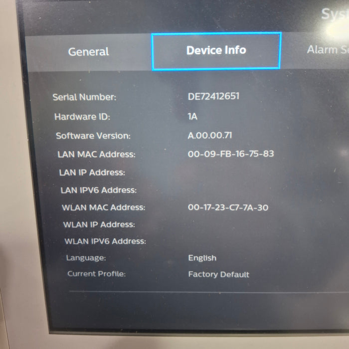 Philips EarlyVue VS30 Vital Signs Monitor