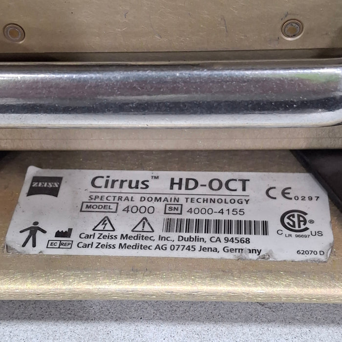 Carl Zeiss Cirrus HD-OCT 4000 Optical Coherence Technology