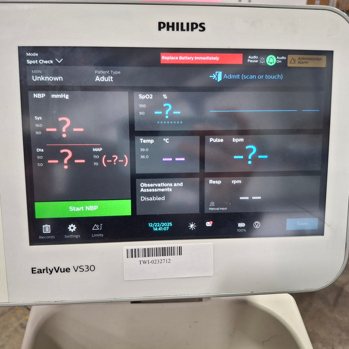 Philips EarlyVue VS30 Vital Signs Monitor