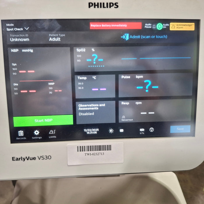 Philips EarlyVue VS30 Vital Signs Monitor