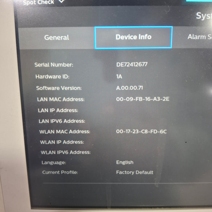 Philips EarlyVue VS30 Vital Signs Monitor