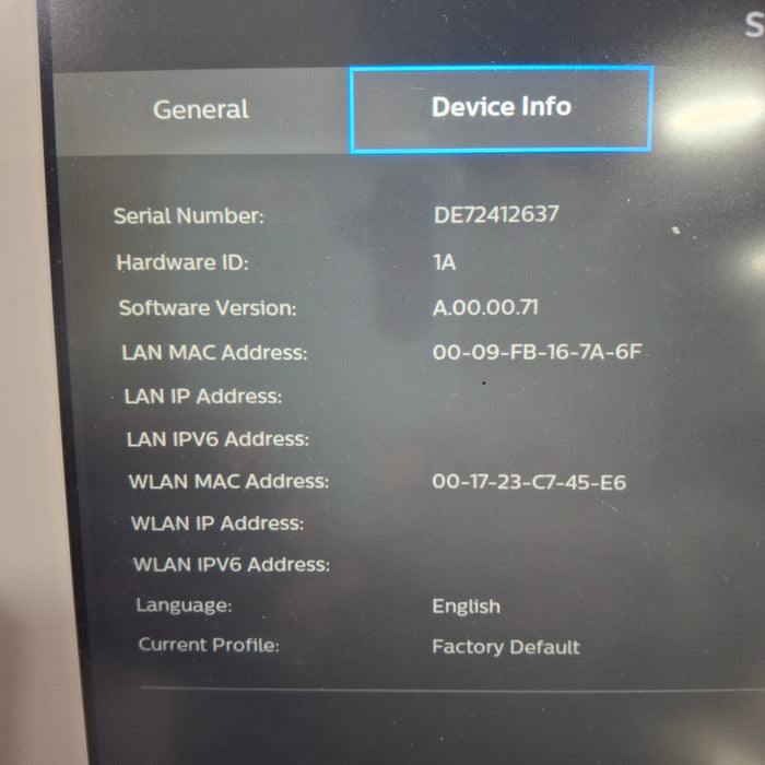 Philips EarlyVue VS30 Vital Signs Monitor