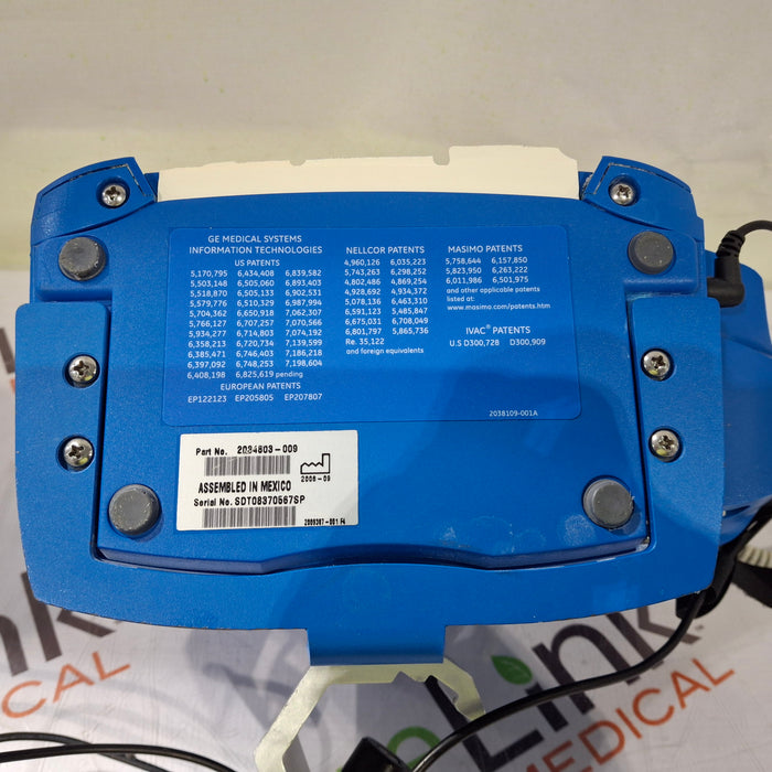 GE Healthcare Dinamap V100 - NIBP, SpO2, Temp Vital Signs Monitor