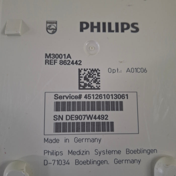 Philips M3001A-A01C06 Fast SpO2, NIBP, ECG, Temp, IBP MMS Module