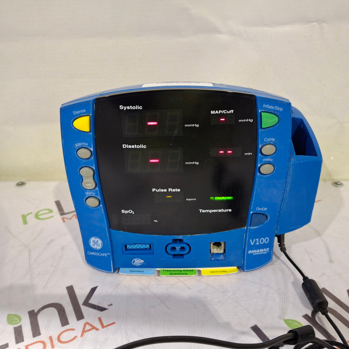 GE Healthcare Dinamap V100 - NIBP, SpO2, Temp Vital Signs Monitor