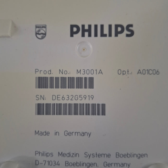Philips M3001A-A01C06 Fast SpO2, NIBP, ECG, Temp, IBP MMS Module
