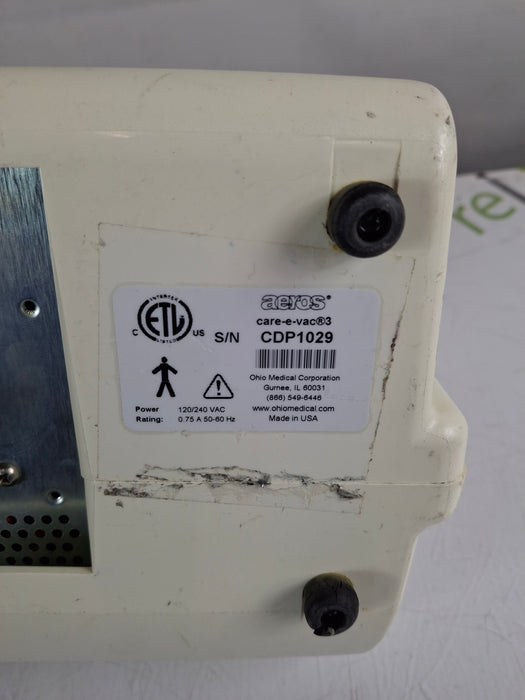 Ohio Medical Corporation Care-E-Vac 3 Portable Suction System