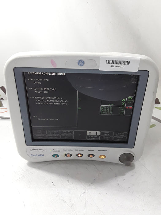 GE Healthcare Dash 4000 - GE/Nellcor SpO2 Patient Monitor