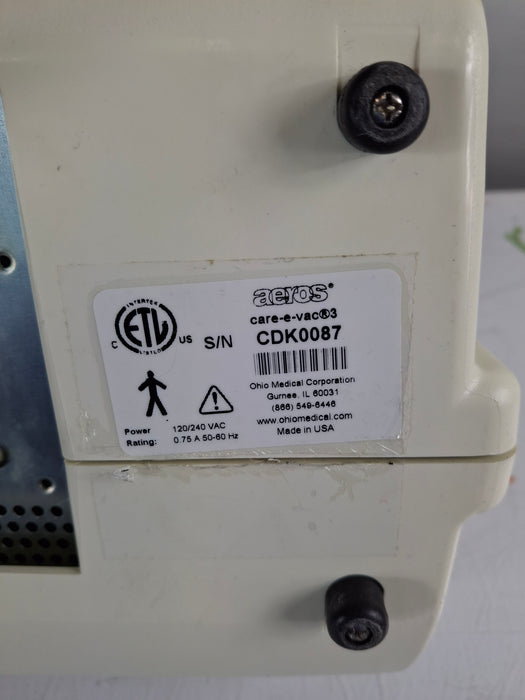 Ohio Medical Corporation Care-E-Vac 3 Portable Suction System