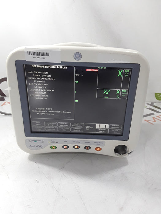 GE Healthcare Dash 4000 - GE/Nellcor SpO2 Patient Monitor