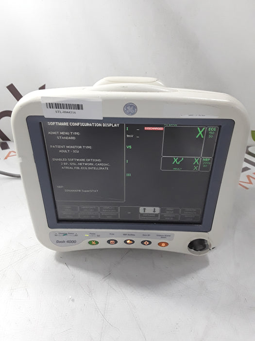 GE Healthcare Dash 4000 - GE/Nellcor SpO2 Patient Monitor