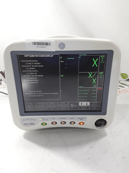 GE Healthcare Dash 4000 - GE/Nellcor SpO2 Patient Monitor