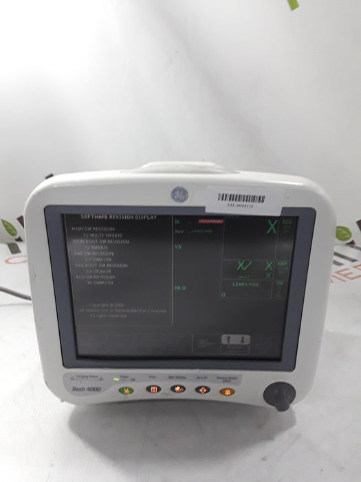 GE Healthcare Dash 4000 - GE/Nellcor SpO2 Patient Monitor