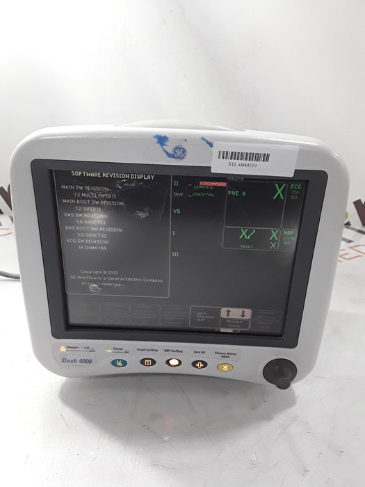 GE Healthcare Dash 4000 - GE/Nellcor SpO2 Patient Monitor