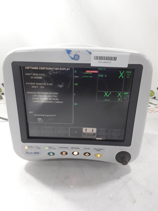 GE Healthcare Dash 4000 - GE/Nellcor SpO2 Patient Monitor