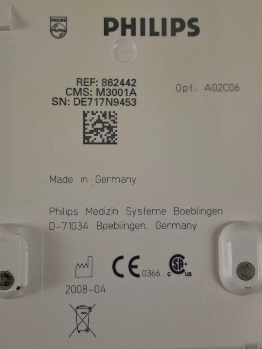Philips M3001A-A02C06 OxiMax SpO2, NIBP, ECG, Temp, IBP MMS Module