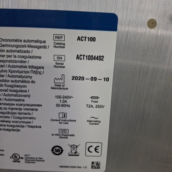 Medtronic ACT Plus Automated Coagulation Timer
