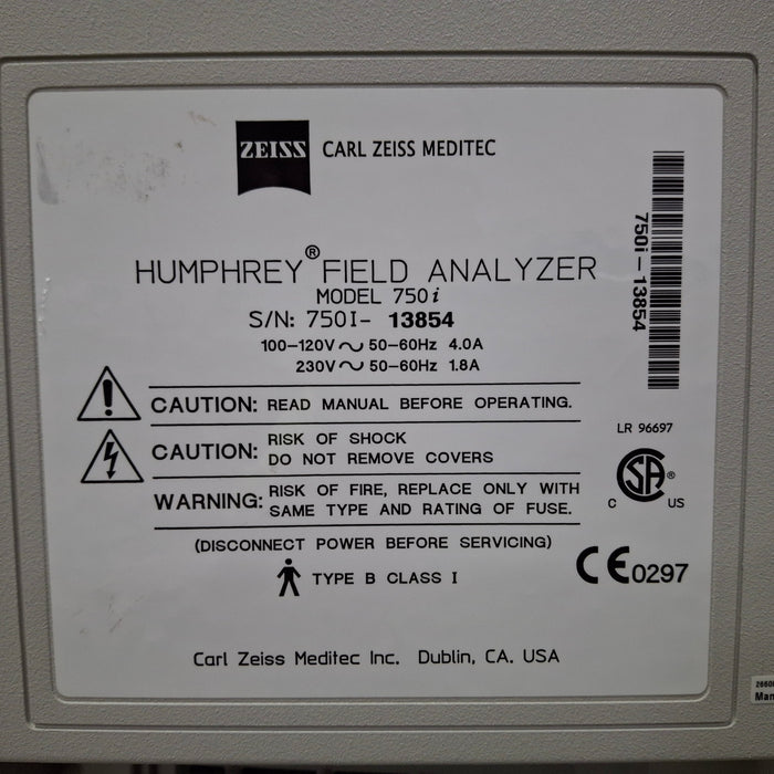 Carl Zeiss 750i Humphrey Field Analyzer