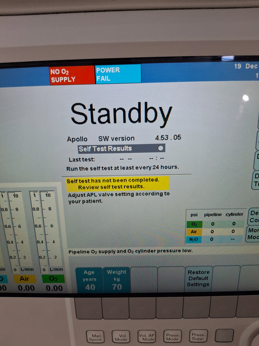 Draeger Medical Apollo Anesthesia System