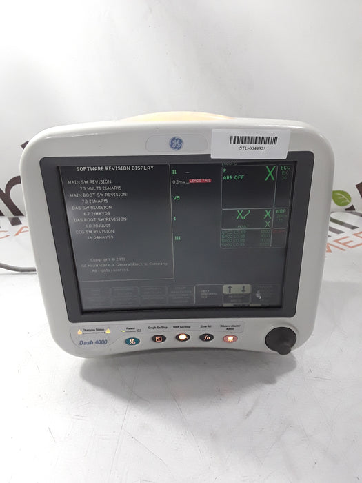 GE Healthcare Dash 4000 - Masimo SpO2 Patient Monitor