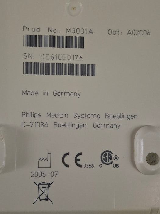 Philips M3001A-A02C06 OxiMax SpO2, NIBP, ECG, Temp, IBP MMS Module