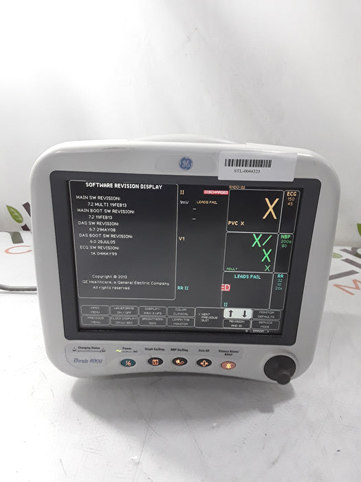 GE Healthcare Dash 4000 - Masimo SpO2 Patient Monitor